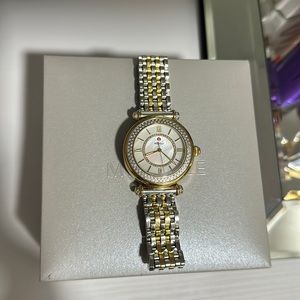 Authentic two-toned Michele watch